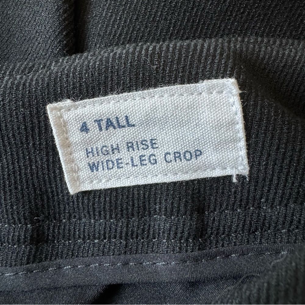 GAP High Rise Cropped Wide-Leg Pants in Black Size 4 Tall - Picture 9 of 10